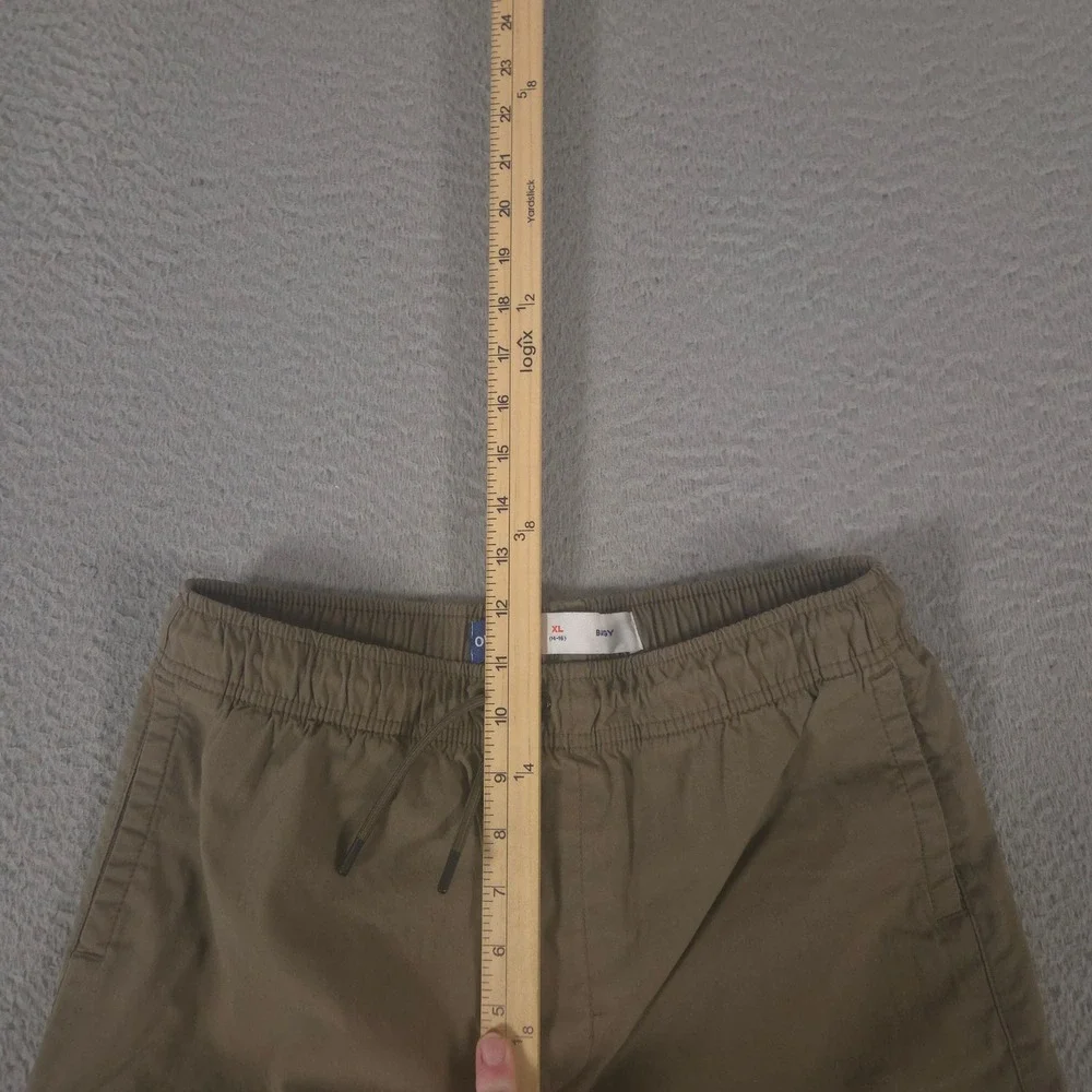 Old Navy Pants Boys XL 14-16 Olive Cargo Baggy Cotton Nylon Jogger Cuffs Stretch
